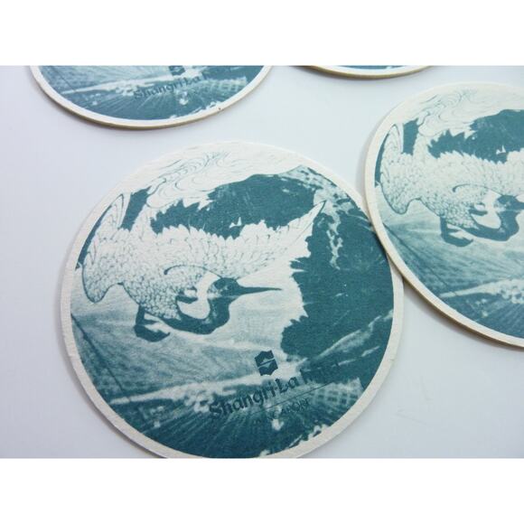 Vintage Shangri La Hotel Singapore Coasters Set Coffee Bar Styling, - Picture 1 of 4